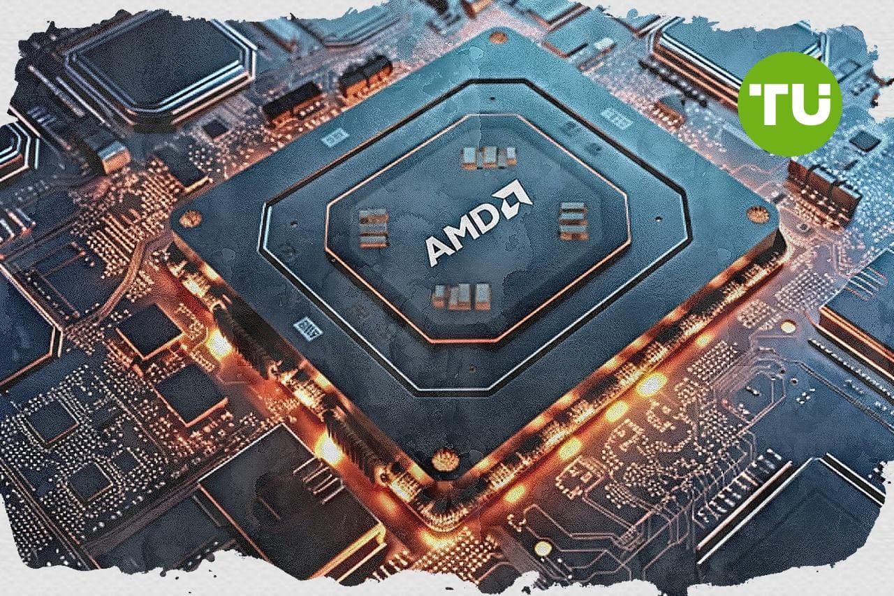 ภาพประกอบชิปประมวลผลของ AMD ที่ใช้ในงาน AI