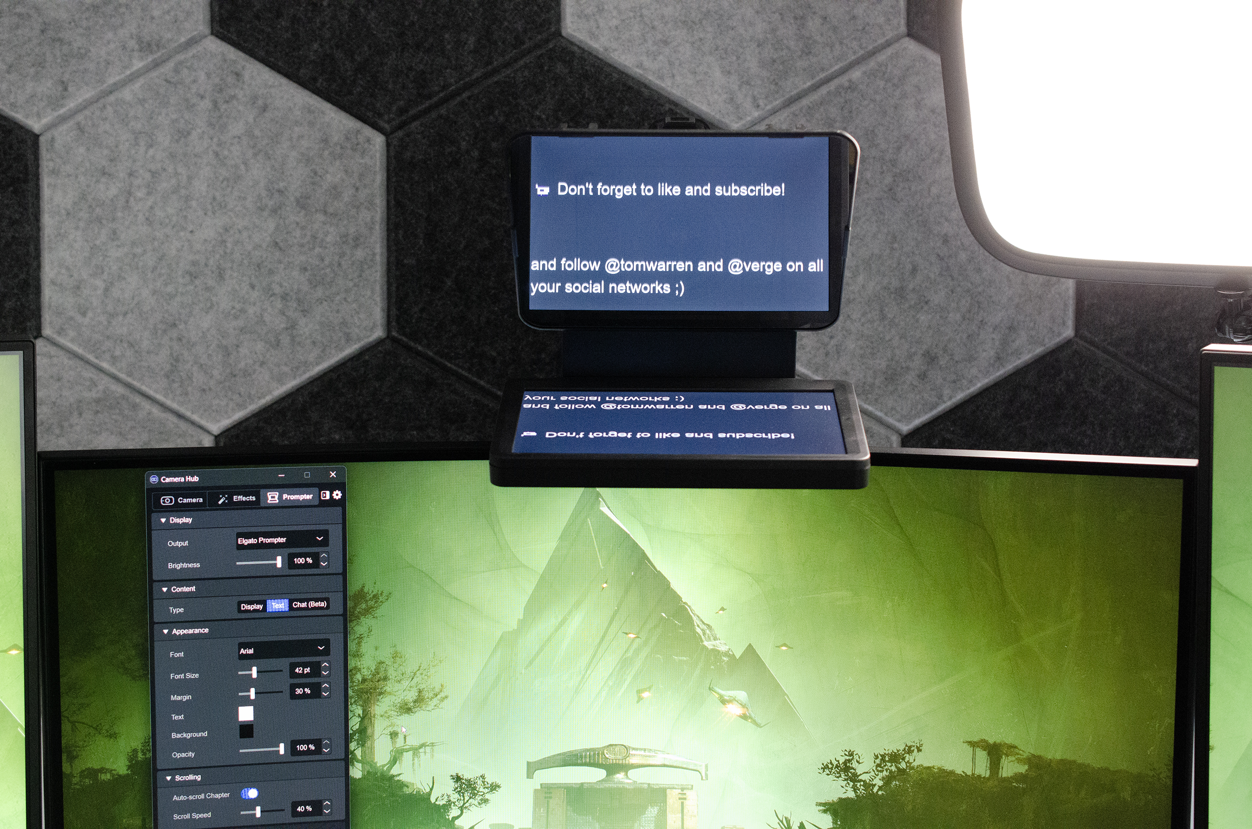 ROG Strix XG129C used as a system monitor during gaming
