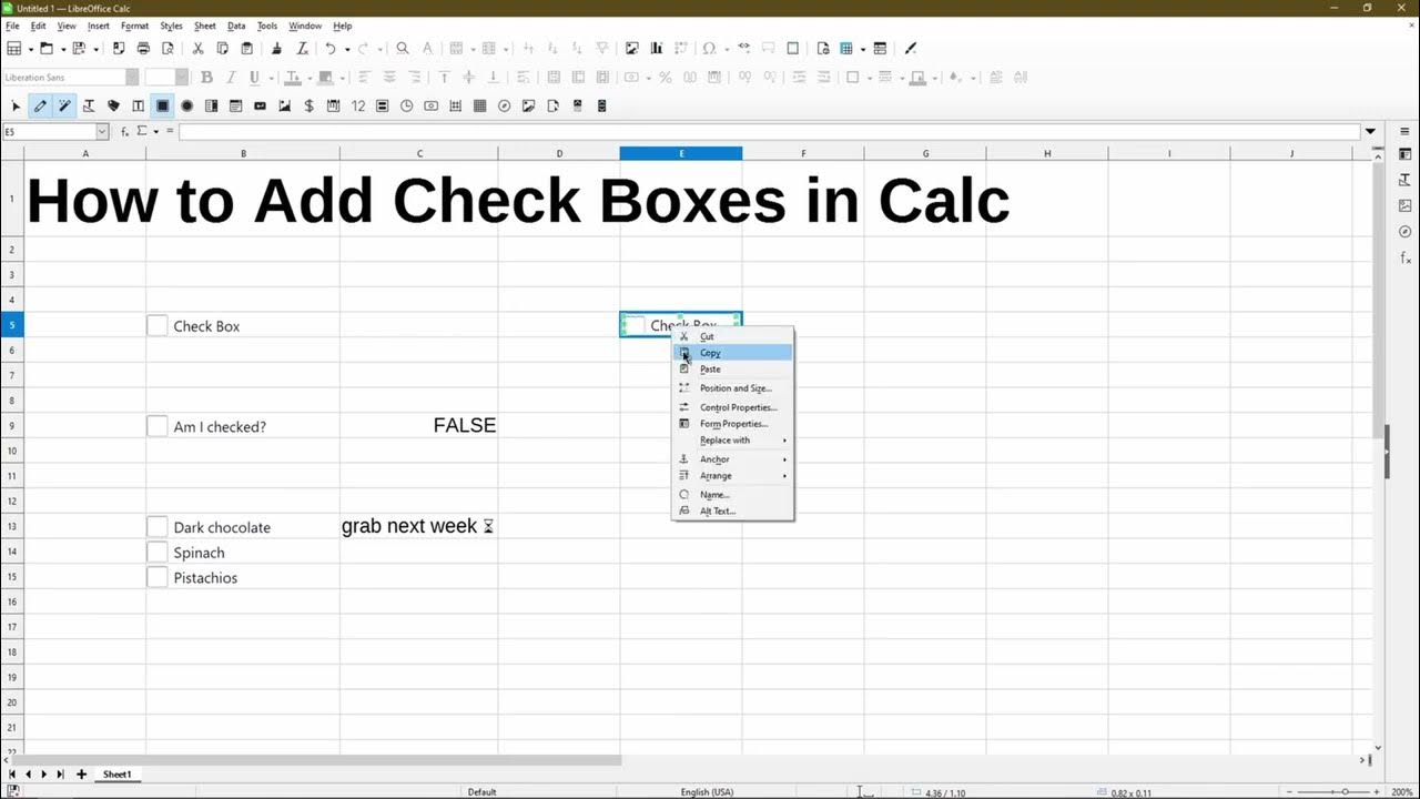 การใช้งาน LibreOffice Calc ซึ่งเป็นส่วนหนึ่งของชุดโปรแกรมเอกสารเดียวกับ Writer
