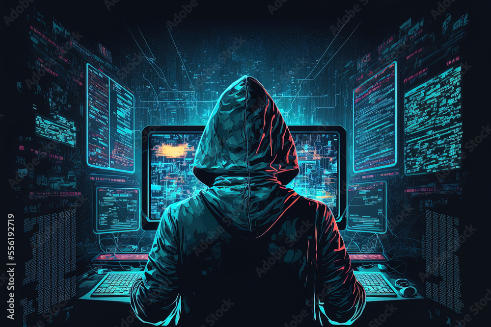 ภาพประกอบแสดงแฮกเกอร์กำลังโจมตีระบบคอมพิวเตอร์ สะท้อนภัยคุกคามจาก supply chain attack