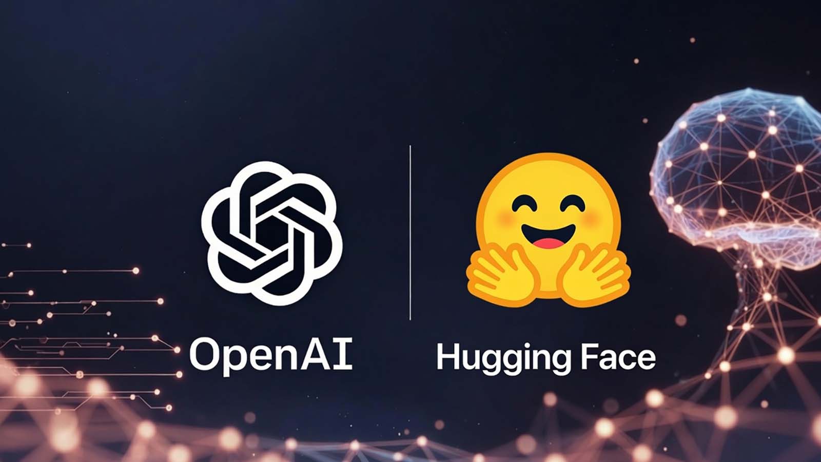 ภาพประกอบโลโก้ OpenAI และ Hugging Face วางคู่กัน สื่อถึงความสัมพันธ์ระหว่างสองแพลตฟอร์มในเหตุการณ์นี้ (ภาพประกอบทั่วไป ไม่ใช่ภาพจากเหตุการณ์จริง)
